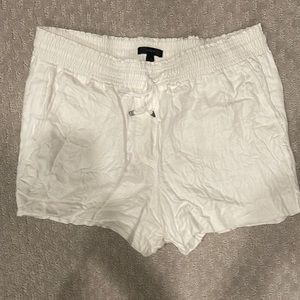 J crew white linen shorts